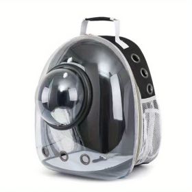 Pet Carrier Backpack, Space Capsule Bubble Cat Backpack Carrier, Waterproof Pet Backpack Outdoor Use (Color: Black)