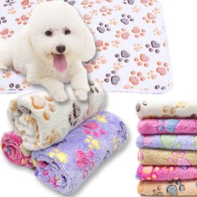 Soft and Fluffy High Quality Pet Blanket Cute Cartoon Pattern Pet Mat Warm and Comfortable Blanket for Cat and Dogs Pet Supplies (Color: Pink elephant, size: middle puppie76X52cm)