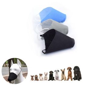 Pet Dog Adjustable Mask Non-woven Breathable Bite Mesh Mouth Mouth Beauty Anti-Stop Chewing Pet Accessories (Color: Black, size: M 11kg-25kg)