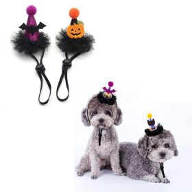 Dog Hat Pet Halloween Hat Cat Hat Accessories Pet Headgear Christmas Halloween Hat Adjustable Dog Accessories Halloween (Color: Black)