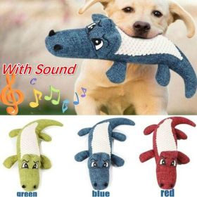 Dog Toys For Small Large Dogs Animal Shape Plush Pet Puppy Squeaky Chews Bite Resistant Cleaning Teeth Toy Pets Accessories #P5 (Color: Blue)
