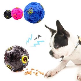 Pet Dog Squeaker Missing Food Ball Squeak Puppy Big Dog Puzzle Training Toys for Dogs French Bulldog Pug Balls Pets Accessories (Color: Blue, size: 7cm)