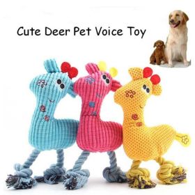 1Pcs Puppy Pet Toys for Small Dogs Fleece Resistance To Bite Dog Toy Teeth Cleaning Chew Training Toys Pet Supplies Puppy Dogs (Color: yellow)
