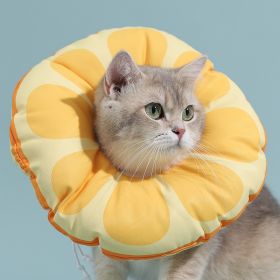 Elizabeth circle kitten licking-proof shame collar headgear dog collar sterilization collar pet jewelry (Color: Rice ball (waterproof), size: M)