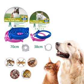 Boxed Anti Flea And Tick Dog Collar Dog Antiparasitic Collar Cat Mosquitoes Insect Repellent Retractable Deworming Pet Accessories (Color: Blue, size: 70cm)