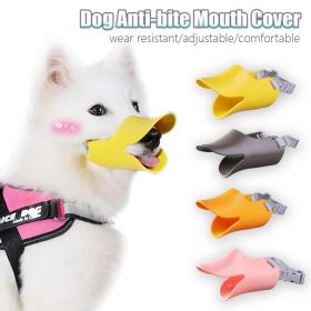 Adjustable Dogs Anti-bite Mouth Cover Muzzle Silicone Duck Mouth Mask For Dog Stop Barking Dog Pet Mouth Cover Pet Dog Supplies (Color: Blue, size: L)