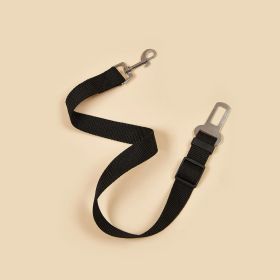 Adjustable Pet Safety Belt Leash; Dog Car Seat Belt For Dogs & Cats Outdoor Travelling (Color: Black, size: 72)