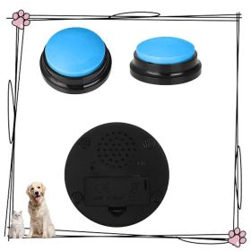 Dog Talking Button For Communication; Voice Recording Button Pet Training Buzzer; Dog Buttons (Color: Blue)