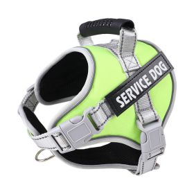 No Pull Service Dog Vest Harness For Dog & Cat; Breathable Soft Dog Vest Harness For Outdoor Walking (Color: green, size: L)