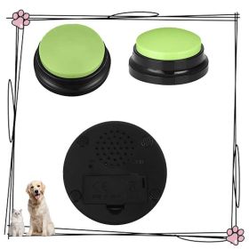 Dog Talking Button For Communication; Voice Recording Button Pet Training Buzzer; Dog Buttons (Color: green)