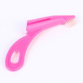 Pet Toothbrush For Dog & Cat; Cat Grooming Cleaning Brush (Color: Pink (14cm/5.51in))