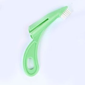 Pet Toothbrush For Dog & Cat; Cat Grooming Cleaning Brush (Color: Cyan (14cm/5.51in))