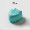 Softness Silicone Pet Brush For Dog & Cat; Dog Hair Massage Bath Brush With Shower Gel Dispenser