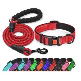 No Pull Dog Harness; Adjustable Nylon Dog Vest & Leashes For Walking Training; Pet Supplies (Color: Red, size: S)
