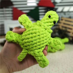 Natural Jute Dog Chewing Rope For Dental Tough With Cute Animals Fruit Eco-Friendly Knot (Style: Turtle)