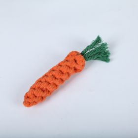 Natural Jute Dog Chewing Rope For Dental Tough With Cute Animals Fruit Eco-Friendly Knot (Style: Carrot)