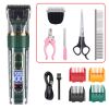 Dog Hair Clippers Set Low Noise Rechargeable Cordless For Dogs; Dog Grooming Clippers
