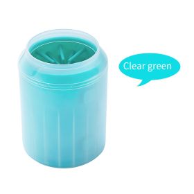 1pc Pet Paw Cleaner. Pet Cleaning Foot Cup For Dog And Cat; Pet Grooming Supplies (Color: green, size: L)