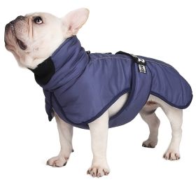 Large Dog Winter Fall Coat Wind-proof Reflective Anxiety Relief Soft Wrap Calming Vest For Travel (Color: Blue, size: 3XL)