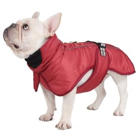 Large Dog Winter Fall Coat Wind-proof Reflective Anxiety Relief Soft Wrap Calming Vest For Travel (Color: Red, size: XXL)