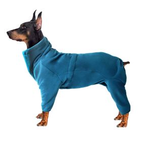 Warm Dog Cotton Coat/Sweater; Cold-Proof Clothes For Medium Large Dog; Dog Cotton Coat For Winter (Color: Blue, size: M)