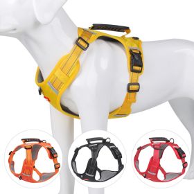 No Pull Pet Harness For Dog & Cat; Adjustable Soft Padded Large Dog Harness With Easy Control Handle (Color: Orange, size: S)