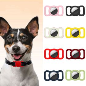 2pcs Pet Silicone Protective Case Dog Cat Collar Loop For Apple Airtags Cover For Air Tags Locator Tracker Anti-lost Device New (Color: wine red 2pcs)