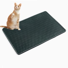 Cat Litter Mat; Kitty Litter Trapping Mat; Double Layer Mats with MiLi Shape Scratching design; Urine Waterproof; Easy Clean; Scatter Control 21" x 14 (Color: as picture)