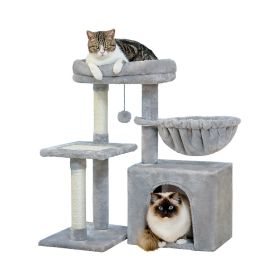 Indoor Funny Cozy Small Cat Tree Condo (type: Style A, Color: Gray)