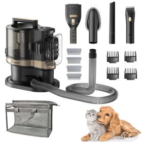 Pet Grooming Kit,Dog Grooming Vacuum Kit Professional,Dog Grooming Clippers with 3.5L Container (Color: White)