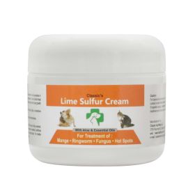 Lime Sulfur Pet Skin Cream - Pet Care and Veterinary Treatment for Itchy and Dry Skin - Safe Solution for Dog;  Cat;  Puppy;  Kitten;  Horseâ€šÃ„Â¶ (size: 4 oz)