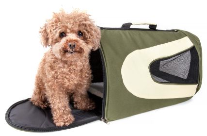 Airline Approved Folding Zippered Sporty Mesh Pet Carrier (size: large)