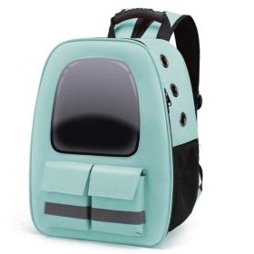 Pet Breathable Traveling Backpack (Color: Teal)