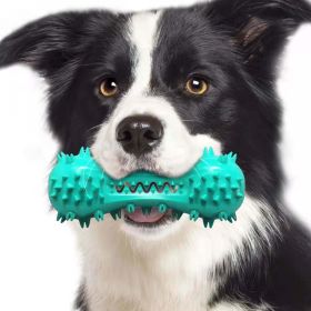 Pet Dog Cleaning Chew Toys For Aggressive Dogs Rubber Molar Stick Dog Oral Teeth (Color: Blue)
