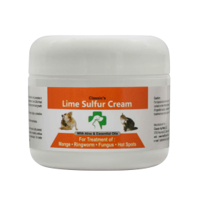 Lime Sulfur Pet Skin Cream - Pet Care and Veterinary Treatment for Itchy and Dry Skin - Safe Solution for Dog;  Cat;  Puppy;  Kitten;  Horseâ€šÃ„Â¶ (size: 2 oz)