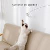 Interactive Cat Feather Toys; Cat Wand Toy And Natural Feather Teaser Replacements With Bell