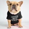 dog clothes starling English short bulldog pet clothing round collar T-shirt Teddy than panda dog clothing