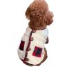 Small and medium dog plush coat; warm and soft dog coat; with scarf; chrismas pet clothing