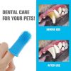 3pcs Dog Super Soft Pet Finger Toothbrush Teeth Cleaning Bad Breath Care Nontoxic Silicone Tooth Brush Tool Dog Cat Cleaning Supplies
