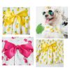 Summer Dog Dress; Pet Clothes With Bow Floral Pattern; Dog Skirt For Small & Medium Dogs