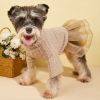 Pet Dog Knitted Fabric Mesh Short Skirt Dress; Cute Cat Apparel; For Small & Medium Dogs