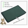 Cat Litter Mat; Kitty Litter Trapping Mat; Double Layer Mats with MiLi Shape Scratching design; Urine Waterproof; Easy Clean; Scatter Control 21" x 14