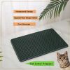 Cat Litter Mat; Kitty Litter Trapping Mat; Double Layer Mats with MiLi Shape Scratching design; Urine Waterproof; Easy Clean; Scatter Control 21" x 14
