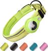 Reflective AirTag Dog Collar; ivienx Apple Air Tag Heavy Duty Dog Collar [Wide] Padded Pet Collar with AirTag Case Holder Accessories for Small Medium