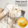 Softness Silicone Pet Brush For Dog & Cat; Dog Hair Massage Bath Brush With Shower Gel Dispenser