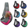 Outdoor Travel Pet Puppy Carrier Handbag Pouch Mesh Oxford Single Shoulder Bag Sling Mesh Comfort Travel Tote Shoulder Bag