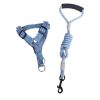 1 Set Pet Supplies Pet Chest and Back Cover Linen Plain Handle Round Rope Explosion-proof Punch Adjustable Traction Rope