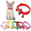 Bowknot Cat Collars; Pet Collar With Bell & Buckle; Cute Pet Supplies For Decoration