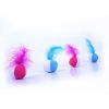 1 Pcs Pet Cat Bell Toy Plush Ball Plus Feather Shuttlecock Throwing Toy Funny Pet Dog Cat Interactive Toy