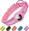 Reflective AirTag Dog Collar; ivienx Apple Air Tag Heavy Duty Dog Collar [Wide] Padded Pet Collar with AirTag Case Holder Accessories for Small Medium